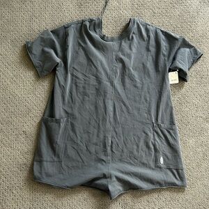 Hot Shot Romper, black (looks like dark grey), NWT, Medium